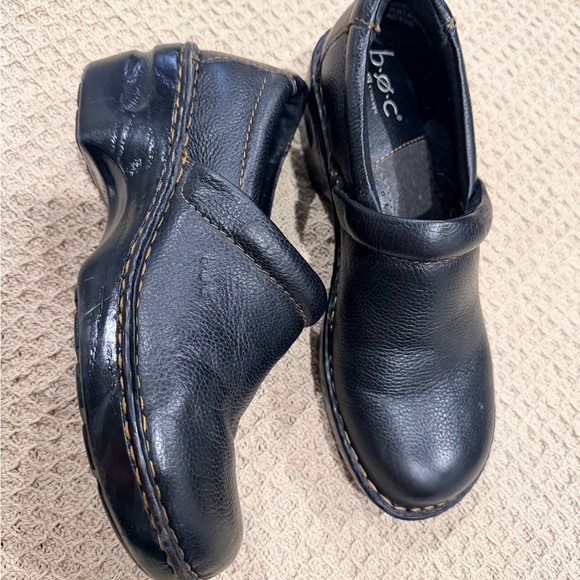 b.o.c. Shoes - b.o.c. Black Leather Slip-On Shoes